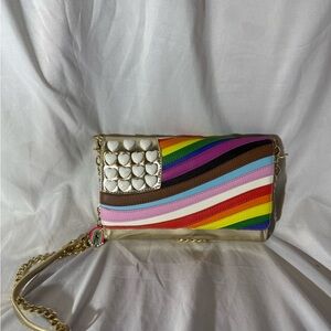 BETSEY JOHNSON PRIDE WALLET ON CHAIN MULTI